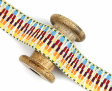 1m Gurtband - Deco - Zickzack - 38mm - Multicolor