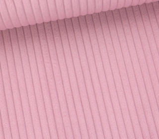 Minky - Kuschelfleece - Breite Rippen - Uni - Altrosa