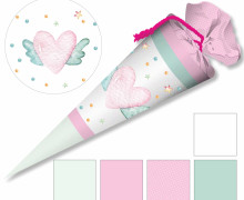 DIY-NÄHSET SCHULTÜTE - GESCHWISTERTÜTE - AQUARELL HERZ