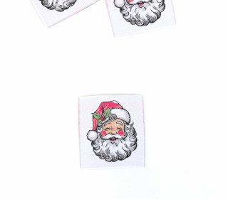 1 XXL Label - Weihnachtsmann - Weiß