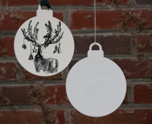Silikon - Gießform - Weihnachtsbaumkugel - Flach - zum Aufhängen - Blanko - vielfältig nutzbar