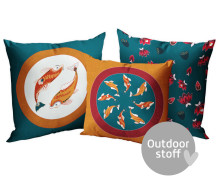 Kissenstoff - DIY - Kissen-Set - Colorful Koi - Frida Kreativ - Outdoorstoff - abby and amy