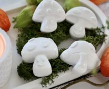 Silikon - Gießform - Kleine Glückspilze - Matte - für 16 Figuren - vielfältig nutzbar