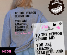 Onkel Bo's Neon Bügelbilder - DIN A4 - You Matter - Front and Back - Pink - BIG