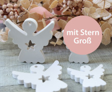 Silikon - Gießform - Engel - 2er Set - Anhänger - mit Stern - Groß - vielfältig nutzbar