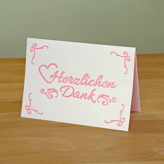 Plotterdatei Karte Herzlichen Dank