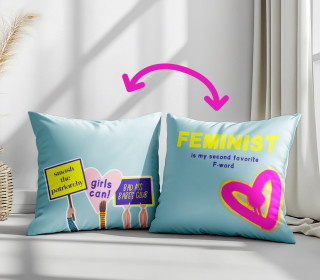 Genähtes Kissen inkl. The Future is Female - Feminist - Lausemia Design Studio - Mein Hanseherz
