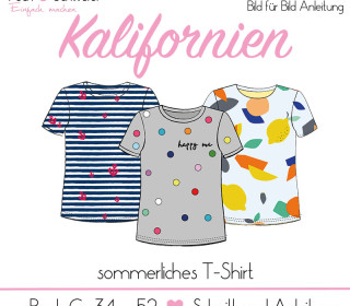 T-Shirt „Kalifornien“ (E-Book) Einzel- und Mehrgrößenschnitt A4 und A0 Pech und Schwefel Pech&Schwefel Pechundschwefel