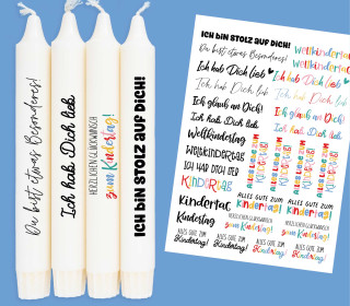 DIN A4 - Tattoofolie - Kindertag - Weltkindertag - für Kerzen / Keramik