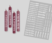 DIN A4 - Tattoofolie - Weihnachtslicht - Weiß - für Baumkerzen - Weihnachten