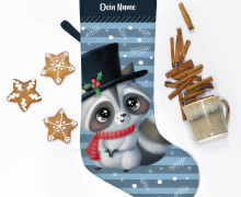 DIY-Nähset - Nikolaussocke - Softshell - Süße Weihnachtszeit - Waschbär