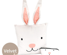Kissenstoff - DIY-Tierkissen - Adorable Animals - Hase - Velvet - abby and amy