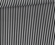 Baumwolle - Webware - Stripe - Weiß/Schwarz