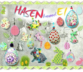 Stickdatei -  HASENbaumelEi - Ostern