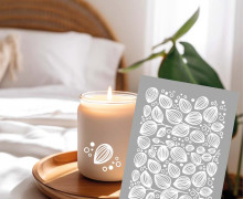 Rub-On Sticker - Abstrakte Blumen - Weiß - KnilchArt Design - Tante Henni Rub-Ons - vielfältig nutzbar