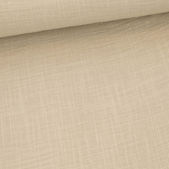 Musselin - Double Gauze - Schnuffeltuch - Windeltuch - Slub-Garn - Uni - Sand