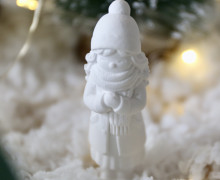 Silikon - Gießform - Mini - Dekofigur Frau - mit Schal und Mütze - Weihnachtsdeko - Winterdeko - vielfältig nutzbar