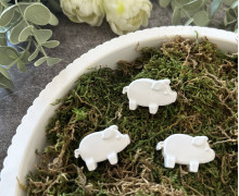 Silikon - Gießform - Matte - Glücksschweine - Schweinchen - für 20 Figuren - vielseitig nutzbar