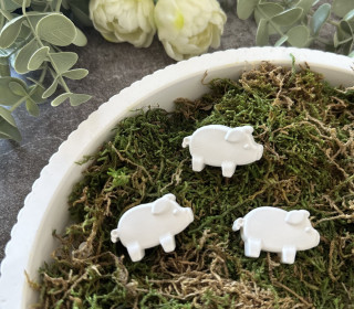 Silikon - Gießform - Matte - Glücksschweine - Schweinchen - für 20 Figuren - vielseitig nutzbar