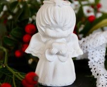 Silikon - Gießform - süßer Engel trägt Herz - Dekoengel - vielfältig nutzbar