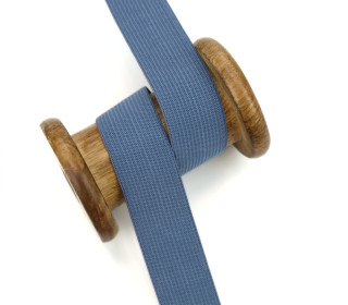 2,5 Meter Gummiband - Zugeschnitten -  Uni - 25mm - Jeansblau