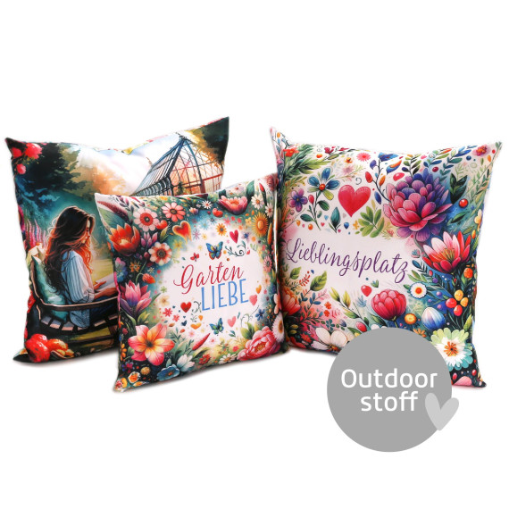 Kissenstoff - DIY - Kissen-Set - Gartenliebe - Outdoorstoff - abby and amy