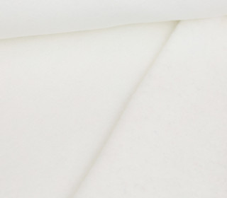 Kuschelsweat Light - Uni - Weiß - Sweat Angeraut