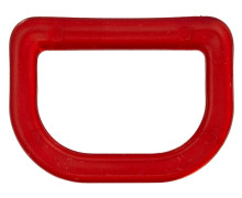 1 D-Ring - 25mm - Taschenring - Kunststoff - Transparent - Rot