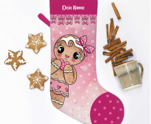 DIY-Nähset - Nikolaussocke - Softshell - Lebküchle - Rosa - Katzengold Designs