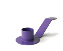 Kerzenhalter - Die Holde Isolde - Blaulila (18) - Kreativer Kerzenständer für Stabkerzen 2,2cm - für z.B. Untertassen & Gegossenes