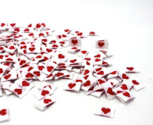 1 Label - Herz - Rot