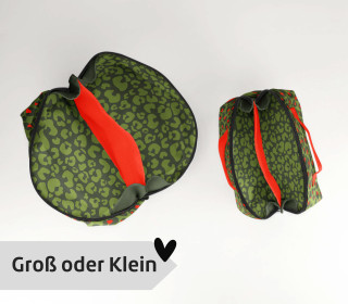 DIY-Nähset - Kosmetiktasche - Binz - Leo Love - Grün - GRÖSSENAUSWAHL - abby and amy