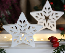 Silikon - Gießform - Stern mit Schneeflockenmuster - Stecker - für Steckleisten - Weihnachten - Lichtdeko - vielfältig nutzbar