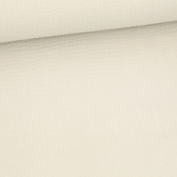 Musselin - Muslin - Double Gauze - Uni - Kieselbeige