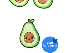 1 Label - Patch zum Aufbügeln - Avocado - Grün/Braun