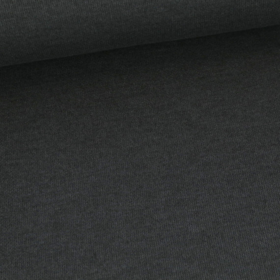 Strick Jersey - Viskose-Mix - Feine Rippen - 340g - uni - Anthrazit