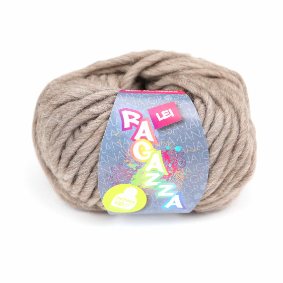 1 Merinowolle - Ragazza - Lei - 40m - Lana Grossa - Dunkelbeige (013)