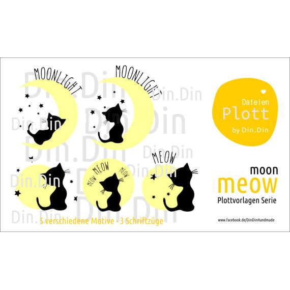 Plotter Datei "Meow-Serie Moon"
