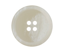 1 Papier/Polyesterknopf - Rund -  18mm - 4-Loch - Recycelt - Weiß