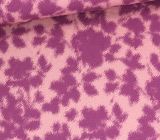 Leichter Sommersweat - French Terry - Camouflage Design - Rosa/Violett