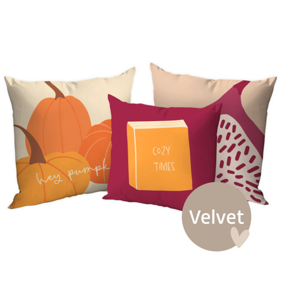 Kissenstoff - DIY - Kissen-Set - Cozy Autumn - Velvet - abby and amy