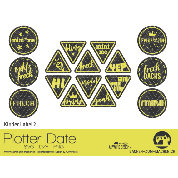 Plotterdatei "Kinder Label" #2 - ALPWIND
