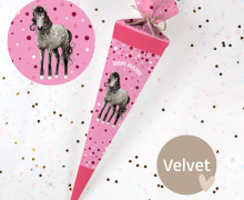 DIY-Nähset Schultüte - Pferd Palila- Velvet - zum selber Nähen