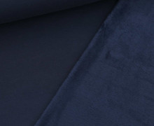 Alpenfleece - Baumwolle - Kuschelstoff - Uni - Dunkelblau