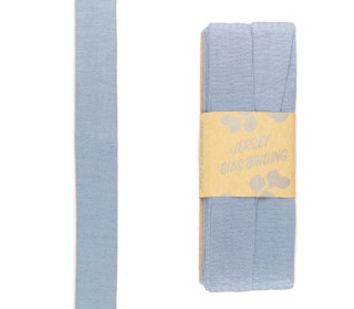 3 Meter Schrägband - Viskose Jersey - Hellblau - Dehnbar - 2,0cm x 3m - Zugeschnitten