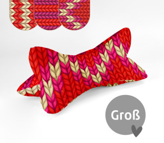 DIY-Nähset - Leseknochen - Groß - Plain Stiches - Rot - Hamburger Liebe - Velvet - abby and amy