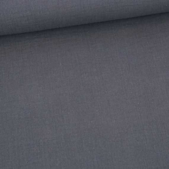 Musselin - Muslin - Double Gauze - Uni - Anthrazit