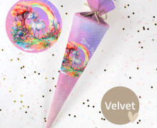 DIY-Nähset Schultüte - Fairytale Unicorn - Velvet - zum selber Nähen