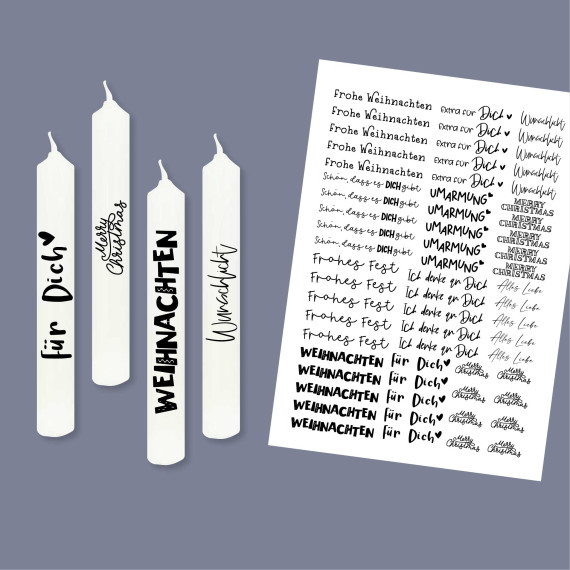 DIN A4 Tattoofolie Sprüche zum Verschenken Weihnachten für