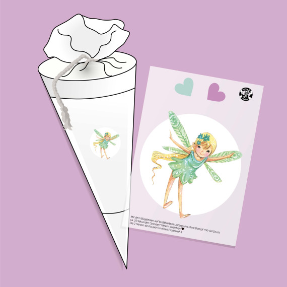 Onkel Bo's Bügelbilder - DIN A5 - Fee - Wildblume Illustration